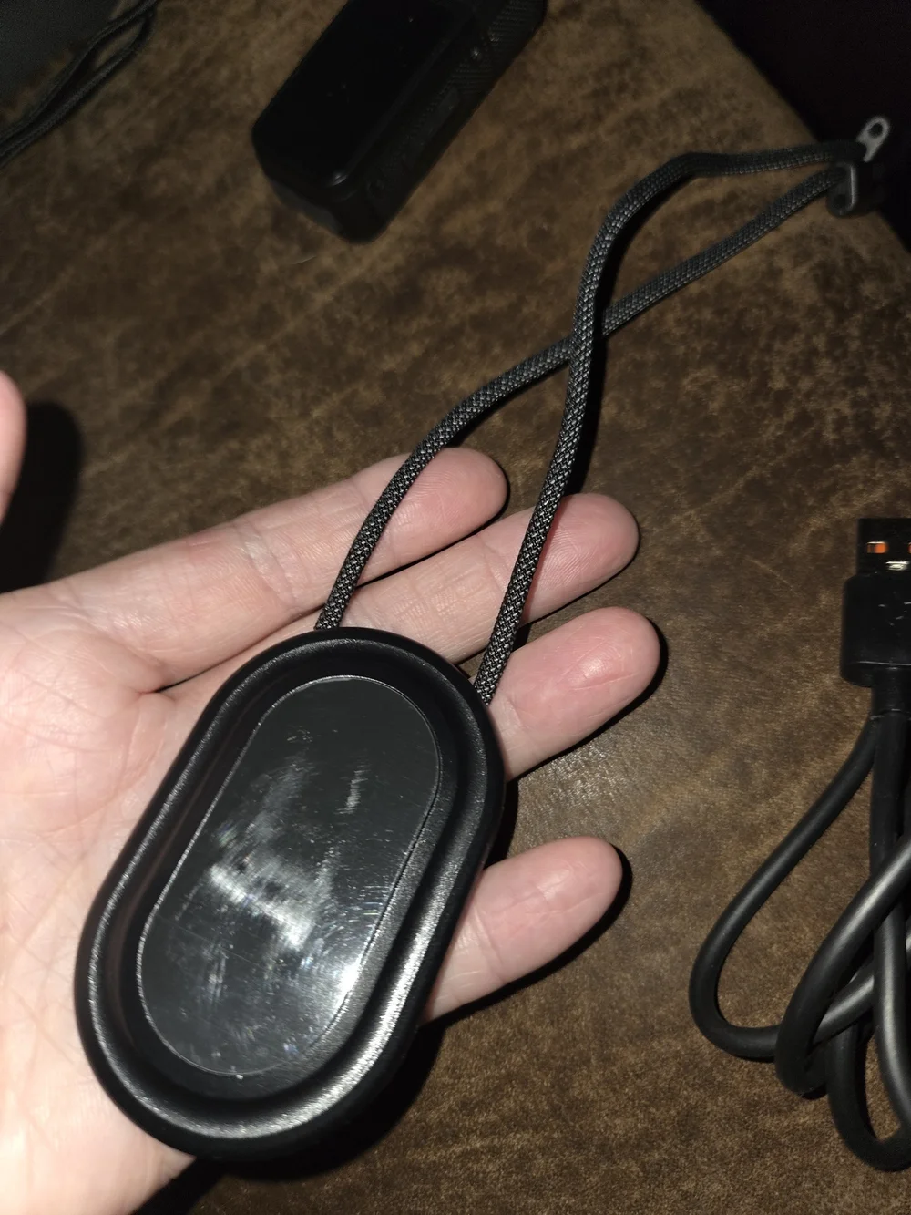 Black Magnetic Wireless Charger Pad USB Cable - Unbranded